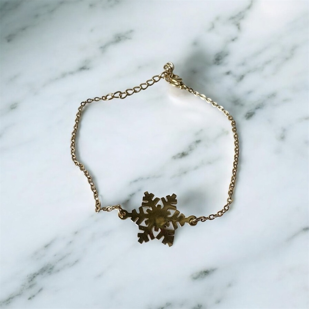 Gold Plated 18k Snow Flake design Bracelet